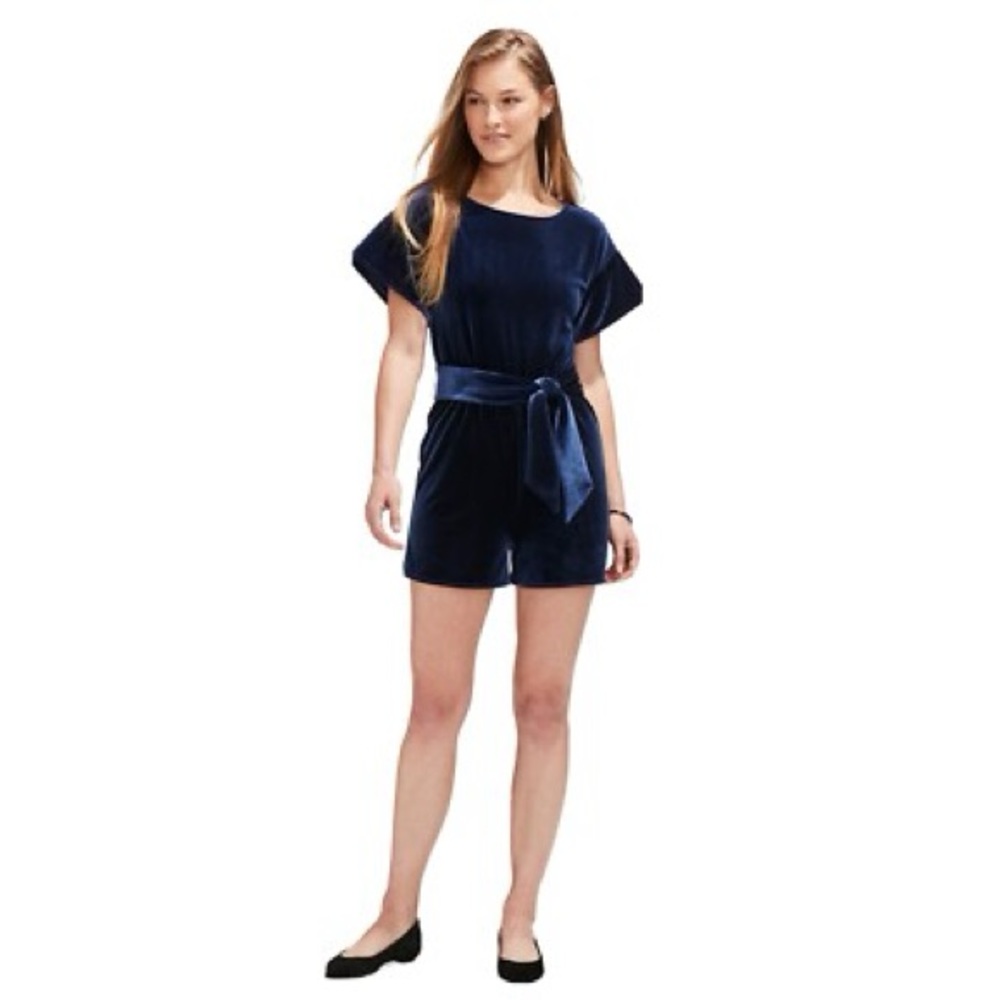Vineyard Vines Navy Blue Velvet Jumpsuit